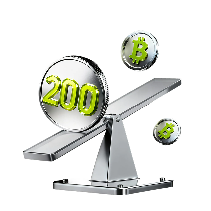 <p>Up to 200× leverage, </p>supporting crypto, metals & stock futures